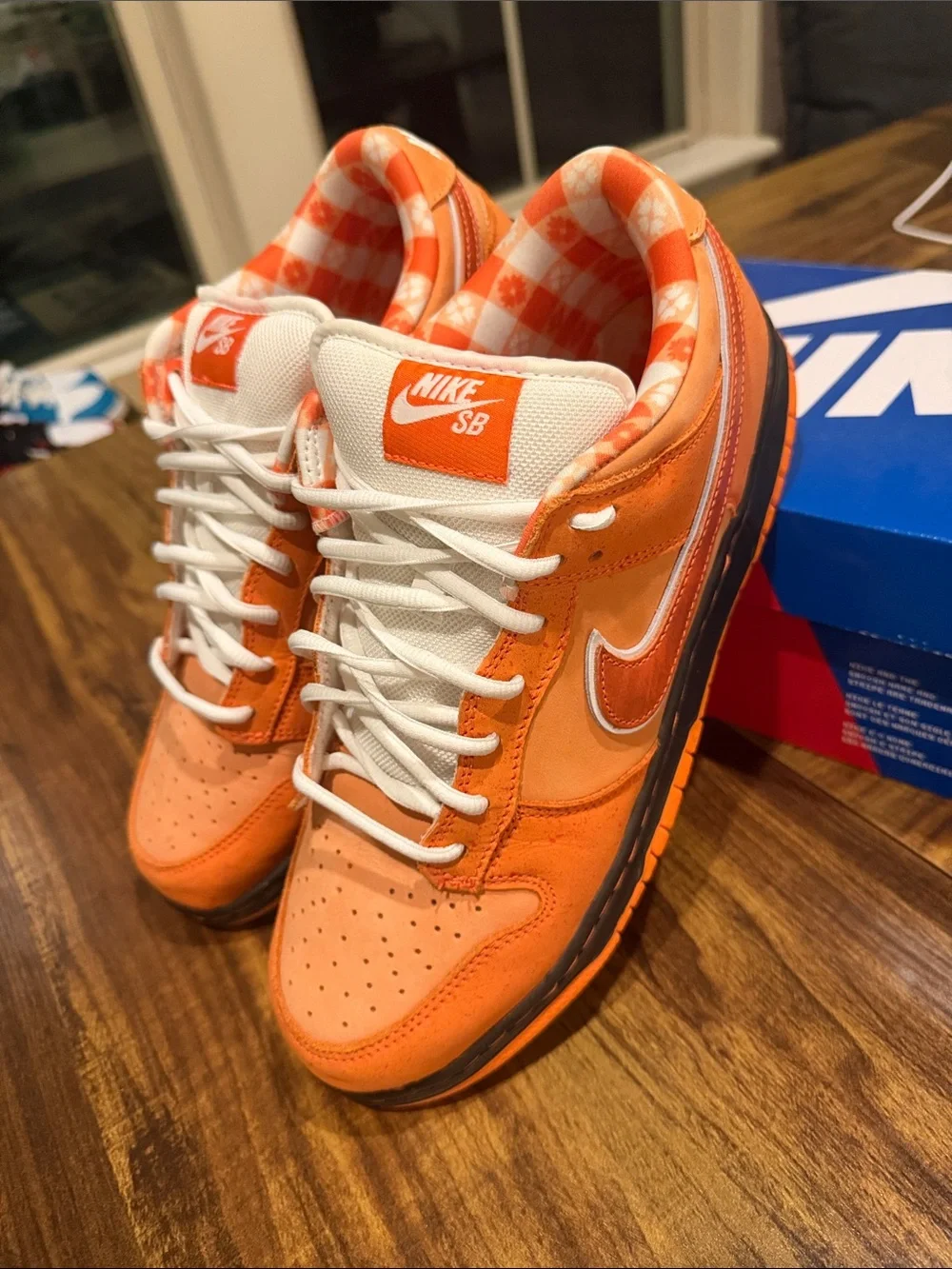 Nike Dunk Concepts Orange and White Low-Top “Lobster” Shoes
